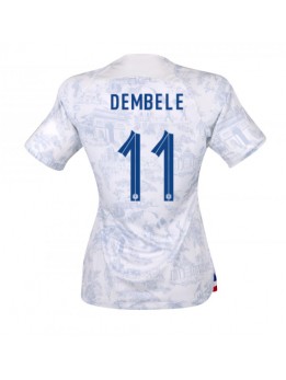 Frankreich Ousmane Dembele #11 Auswärtstrikot für Frauen WM 2022 Kurzarm